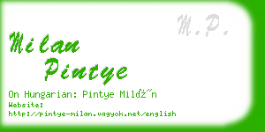 milan pintye business card